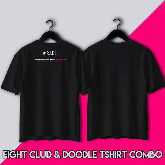 Fight Clud & Doodle Tshirt Combo