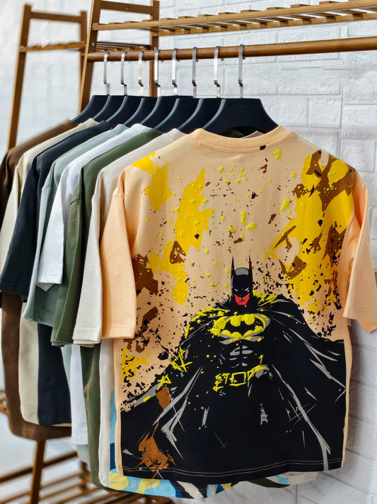 Batman "Dark Knight" Premium Splash Art (Peach) - 220 GSM