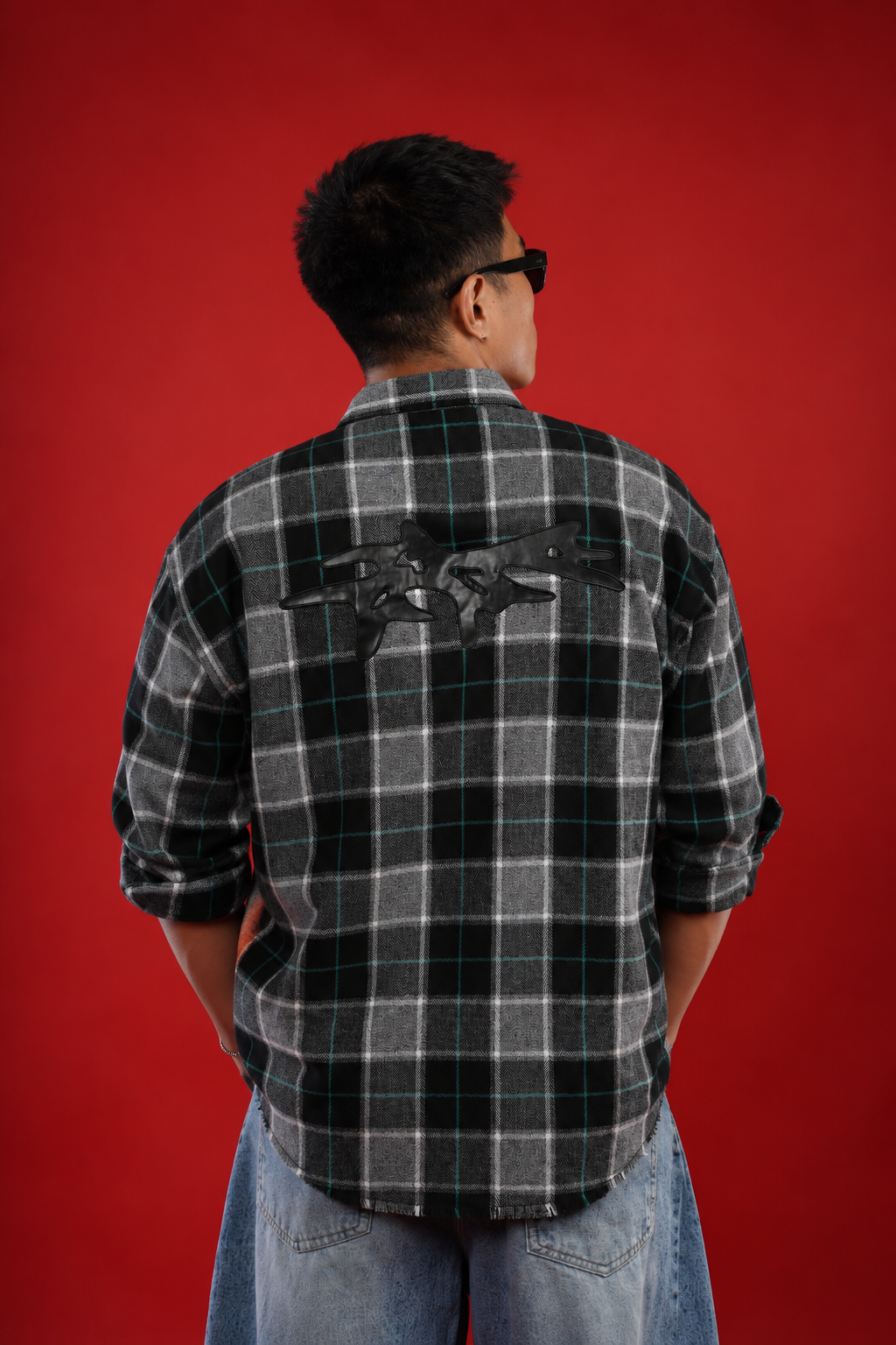 Monochrome Check Shirt — Black & Grey