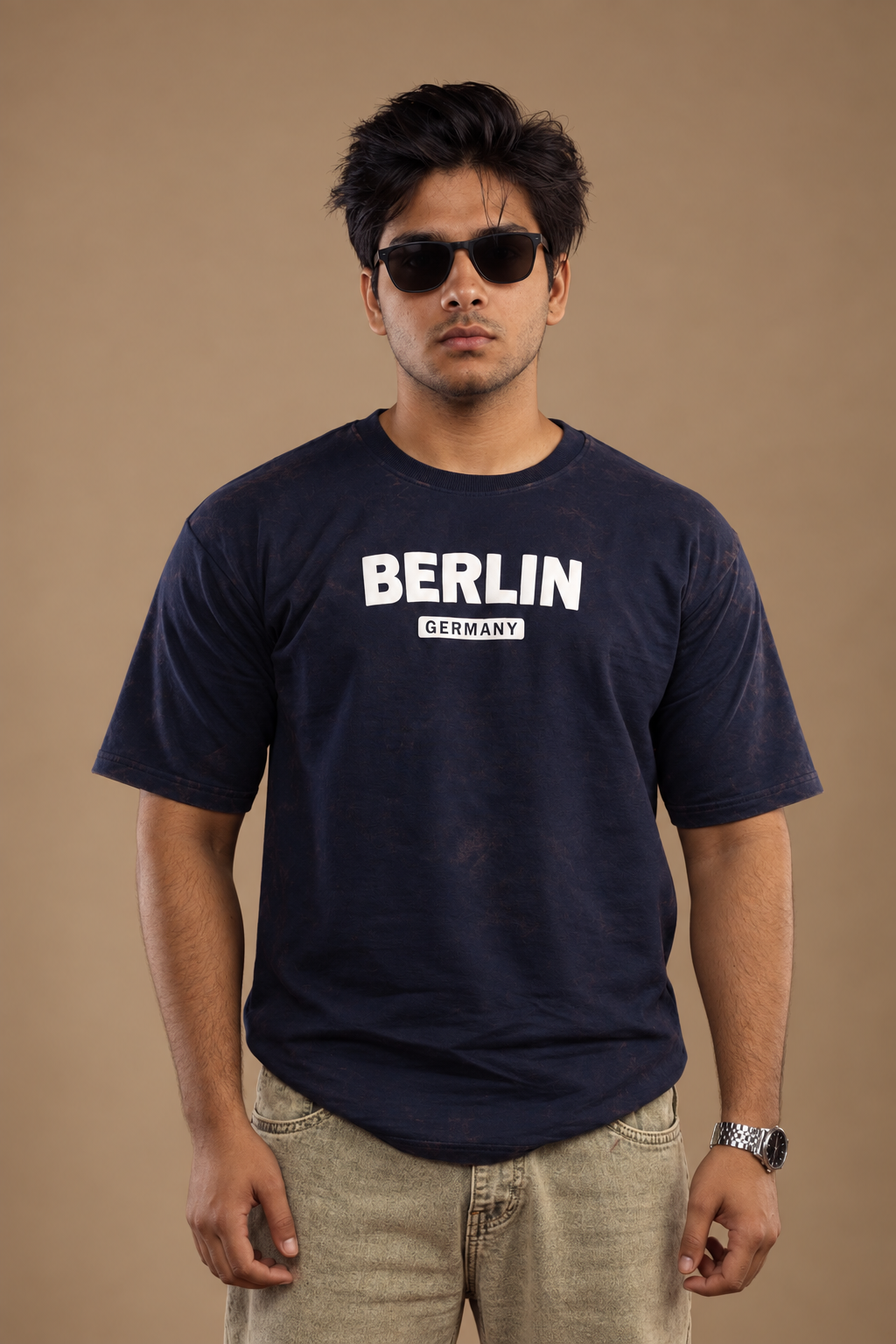 Berlin Germany Acid Wash — Navy Blue