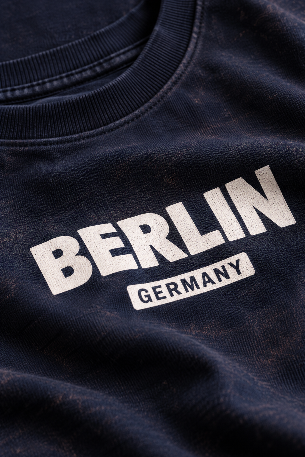 Berlin Germany Acid Wash — Navy Blue