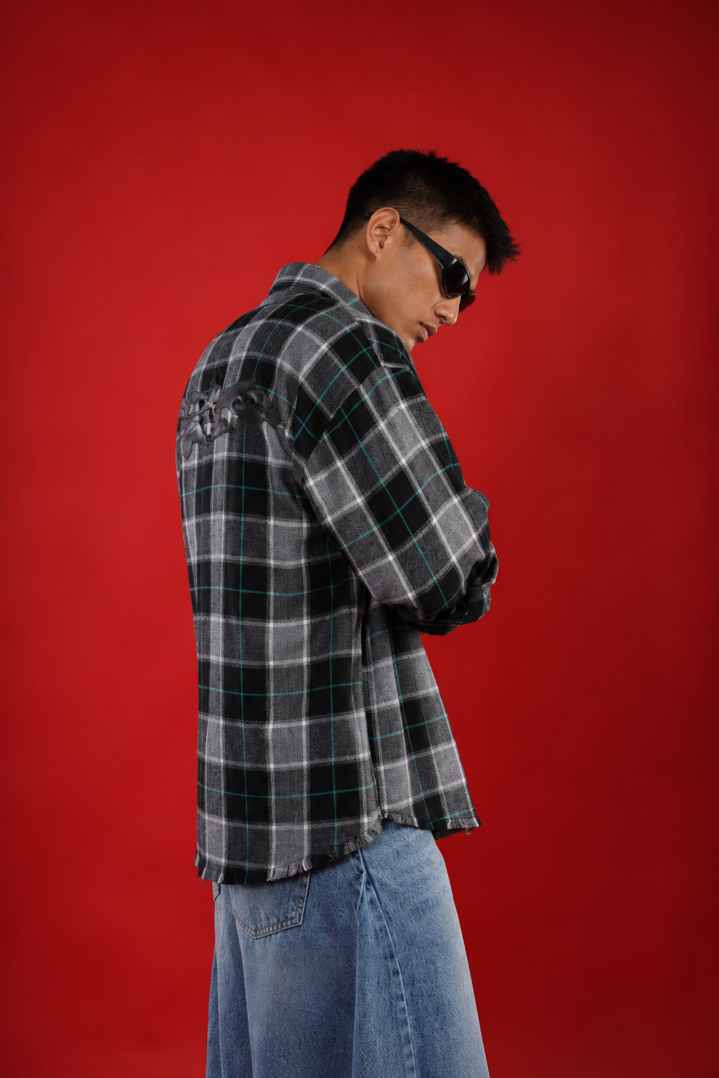 Monochrome Check Shirt — Black & Grey