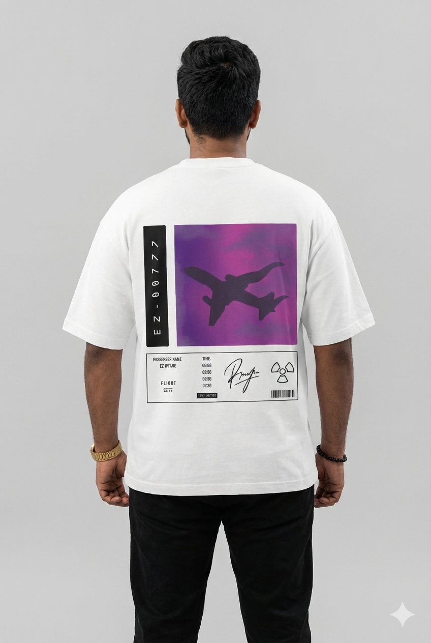 Retro Flight Oversized T-shirt | 240 GSM