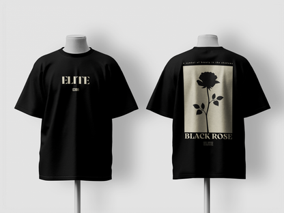 Black Rose Oversized T-shirt | 240 GSM