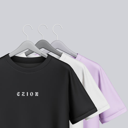 3 Plain Oversized T-Shirt Combo Ezion Originals (220 GSM)