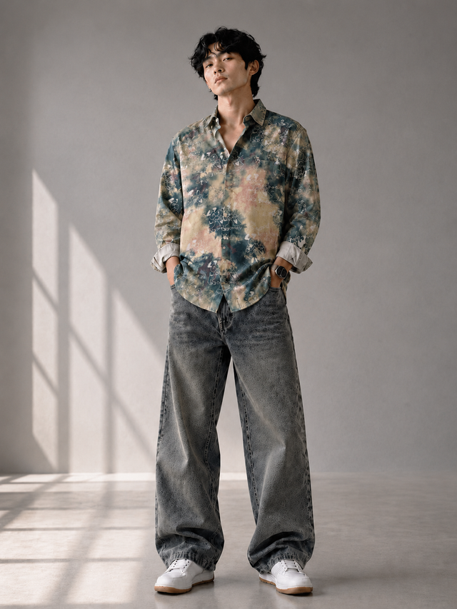 Artistic Doodle Shirt — Green