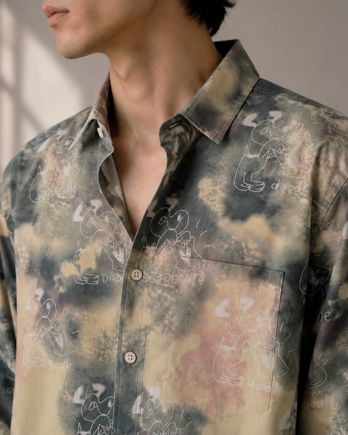 Artistic Doodle Shirt — Green