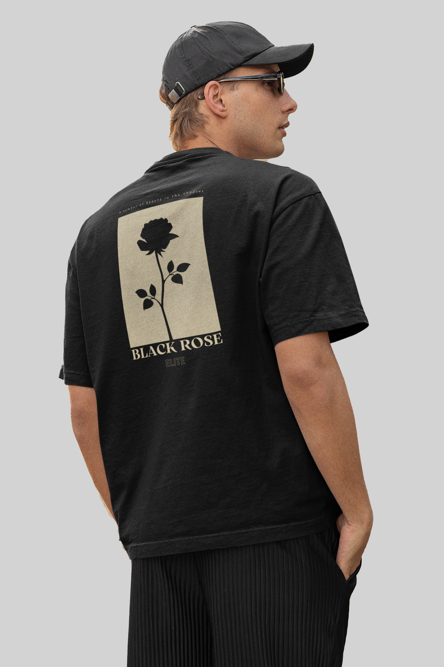 Black Rose Oversized T-shirt | 240 GSM
