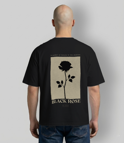 Black Rose Oversized T-shirt | 240 GSM