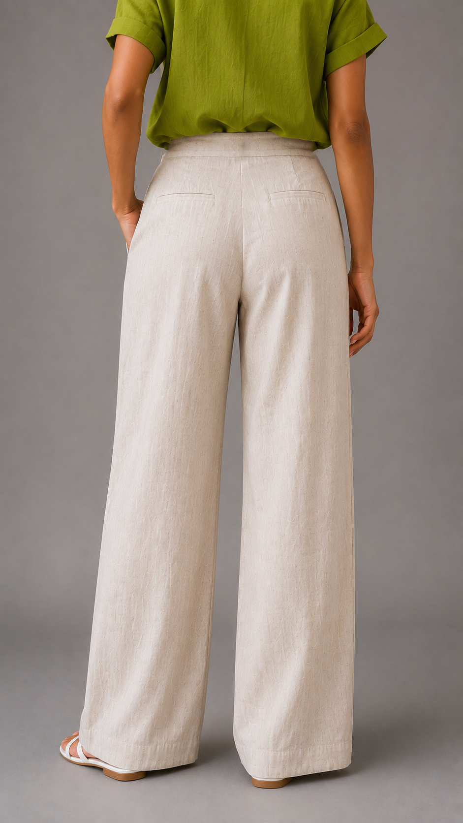 Belted Trouser For Women — Off White