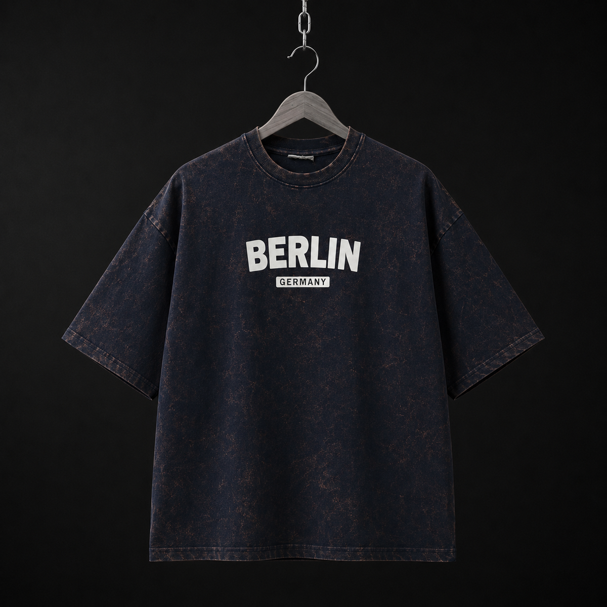 Berlin Germany Acid Wash — Navy Blue