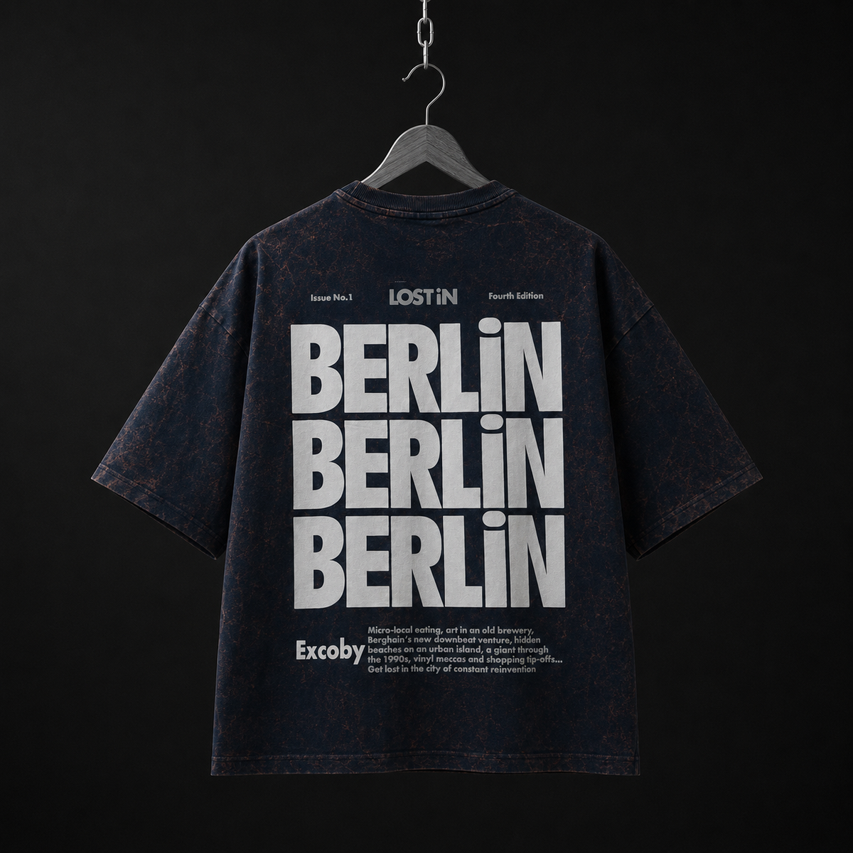 Berlin Germany Acid Wash — Navy Blue