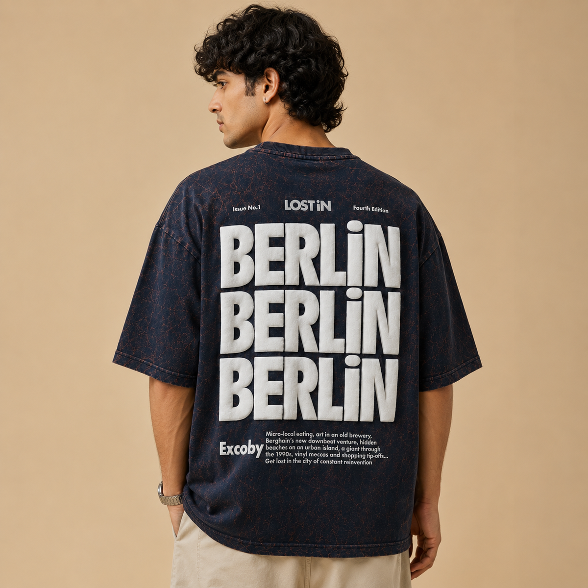 Berlin Germany Acid Wash — Navy Blue