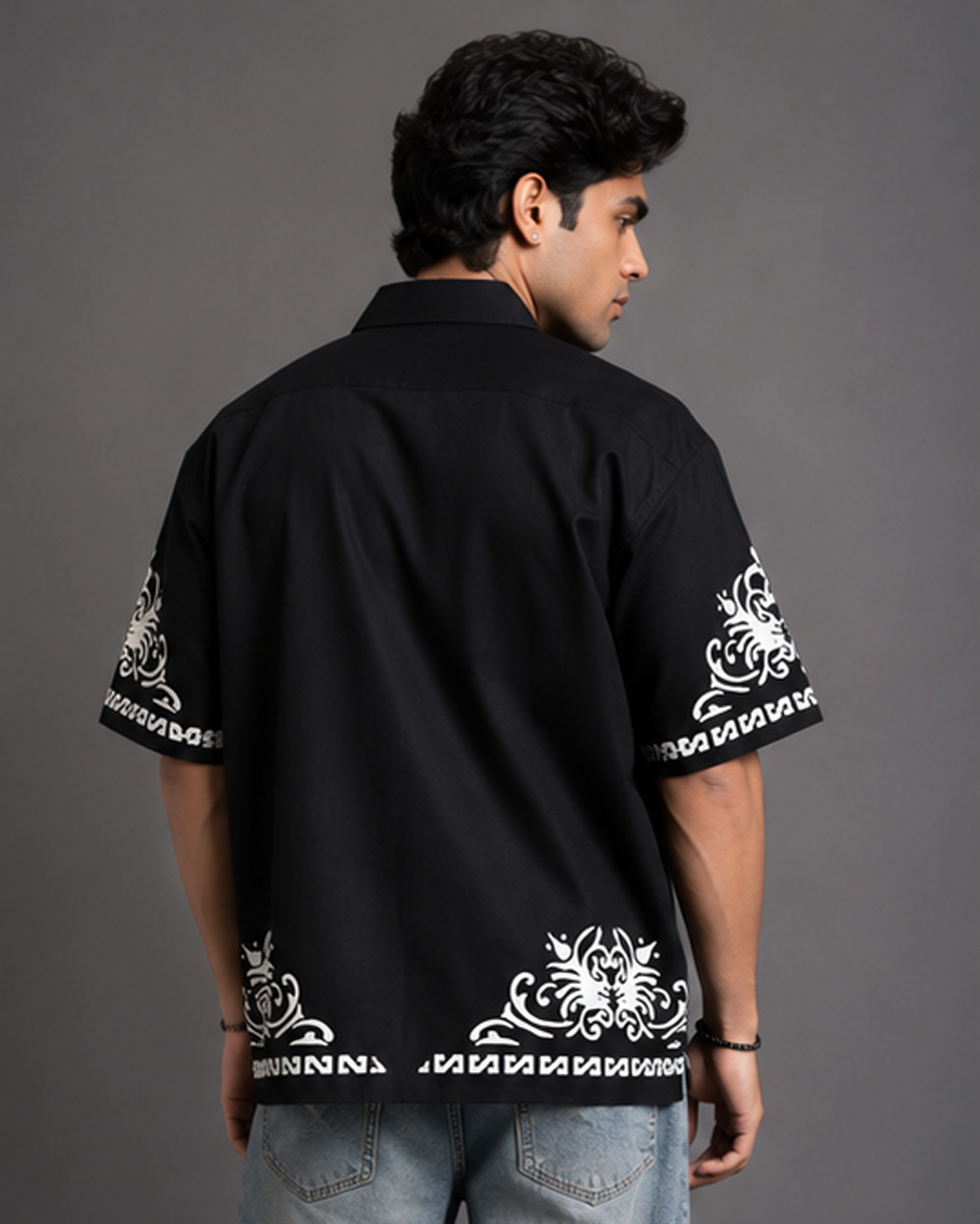 Miami Pattern Shirt — Black