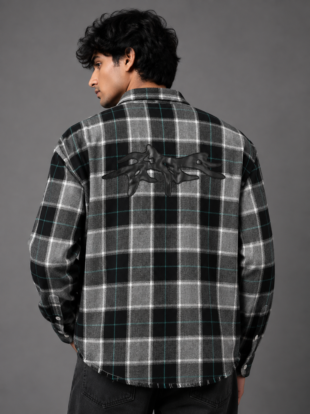 Monochrome Check Shirt — Black & Grey