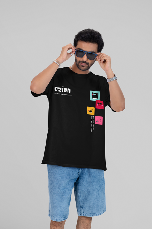 Ezion Doodle Face Oversized T-shirt | 240 GSM