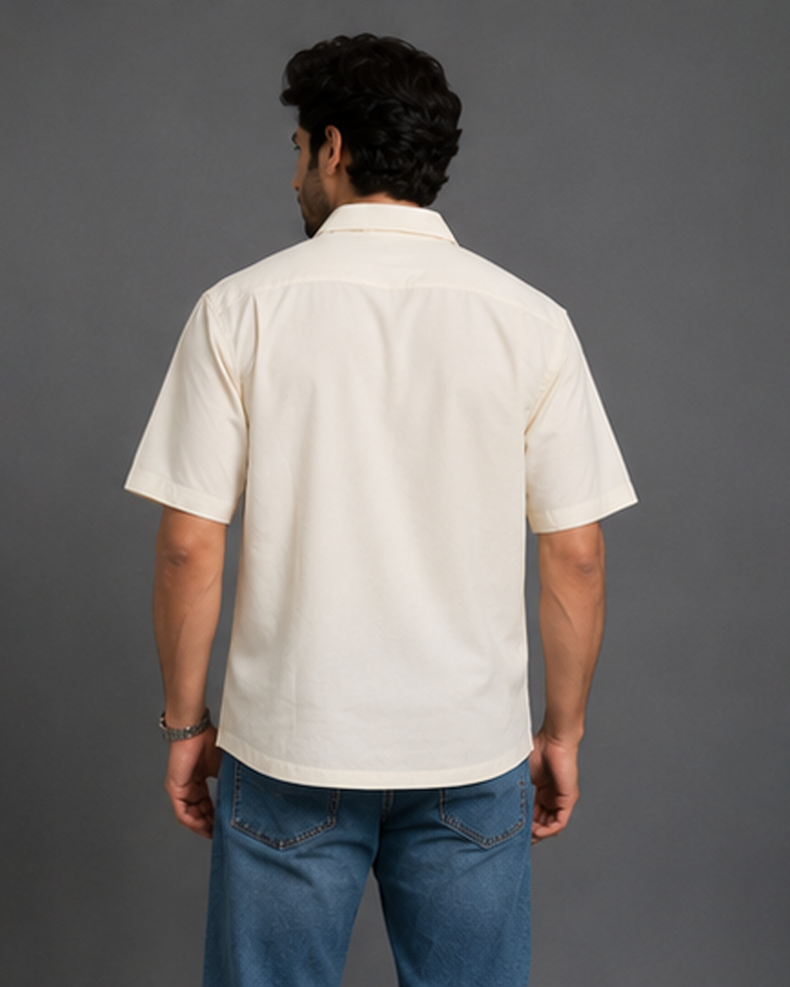 Premium Floral Shirt — Beige