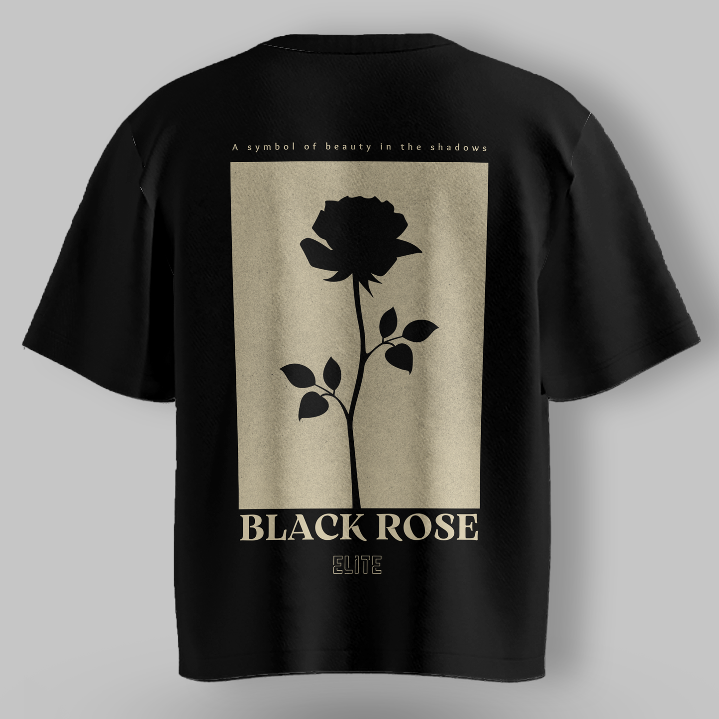 Black Rose Oversized T-shirt | 240 GSM