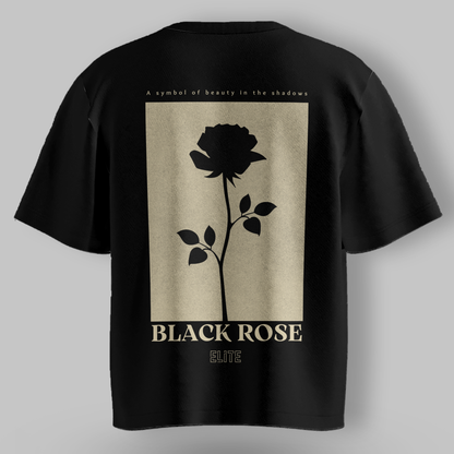 Black Rose Oversized T-shirt | 240 GSM