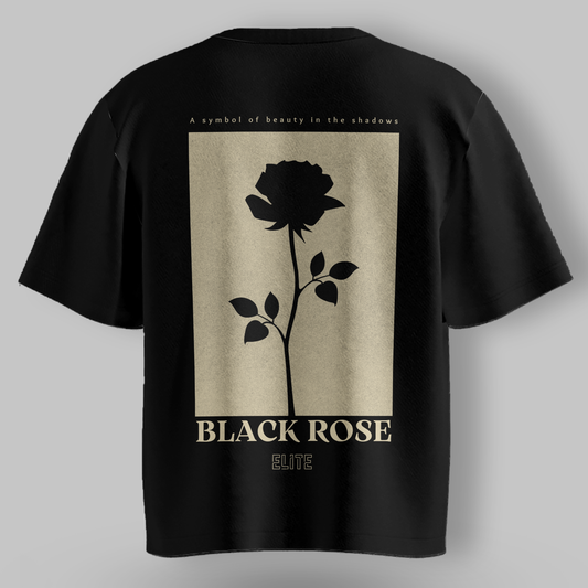 Black Rose Oversized T-shirt | 240 GSM