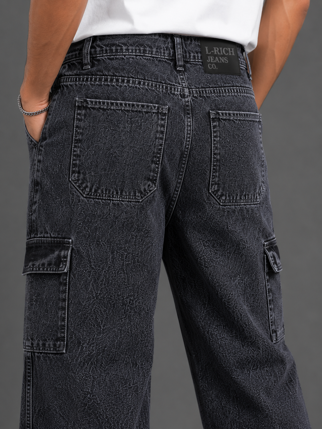 Stich Jeans — Blue/ Black