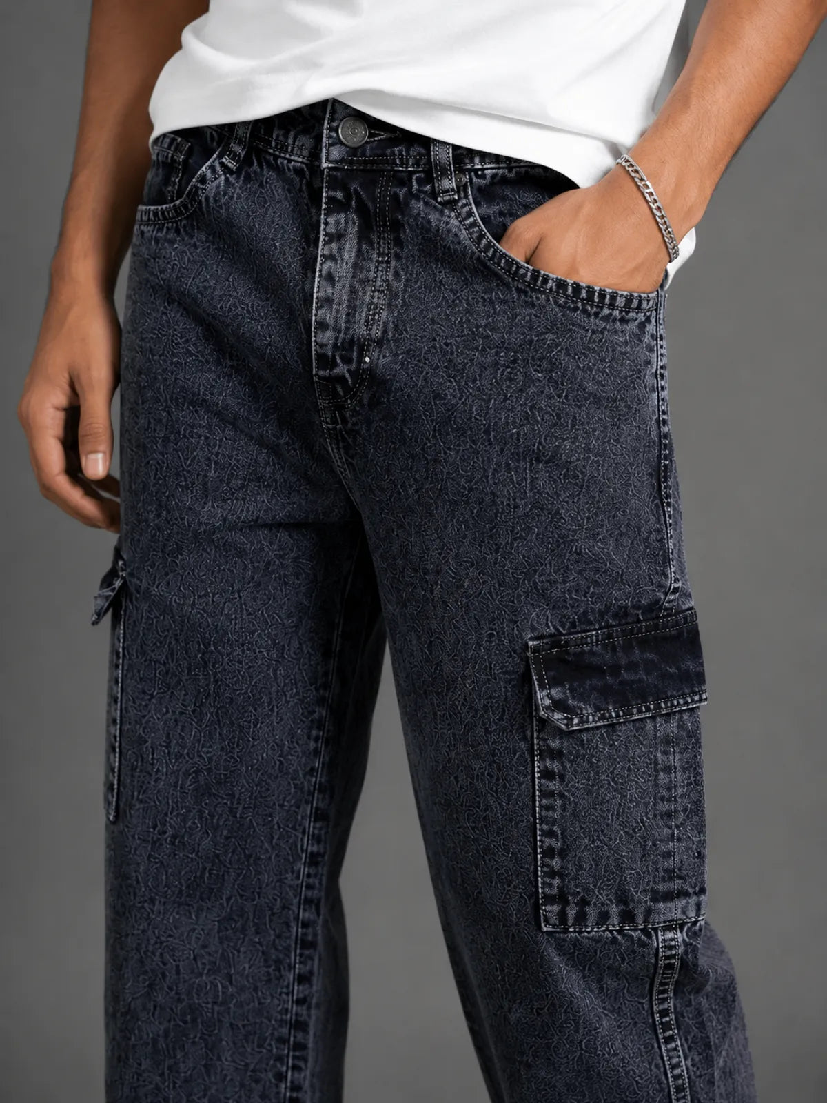 Stich Jeans — Blue/ Black