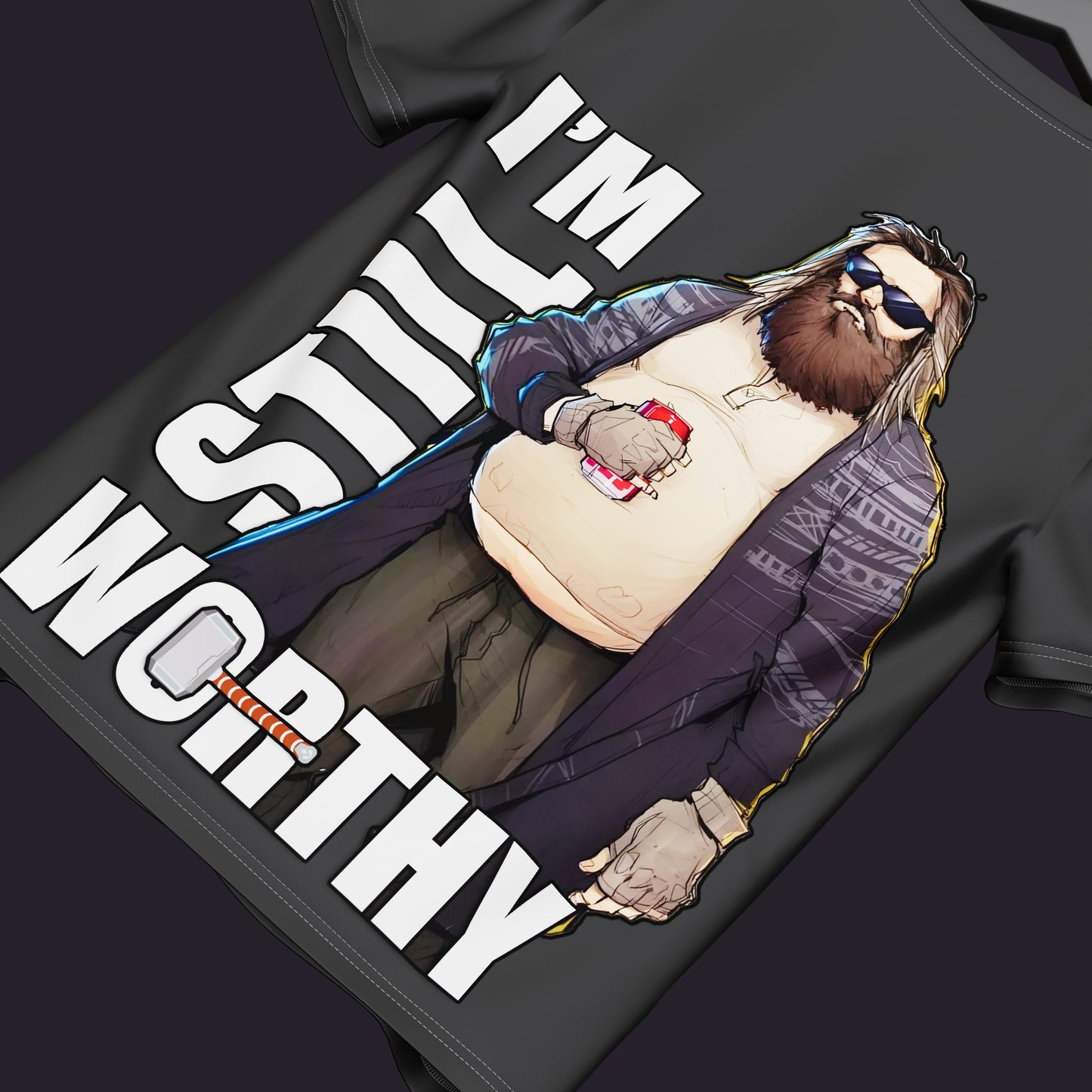 Thor I'm Still Worthy Oversized T-shirt (240 GSM)