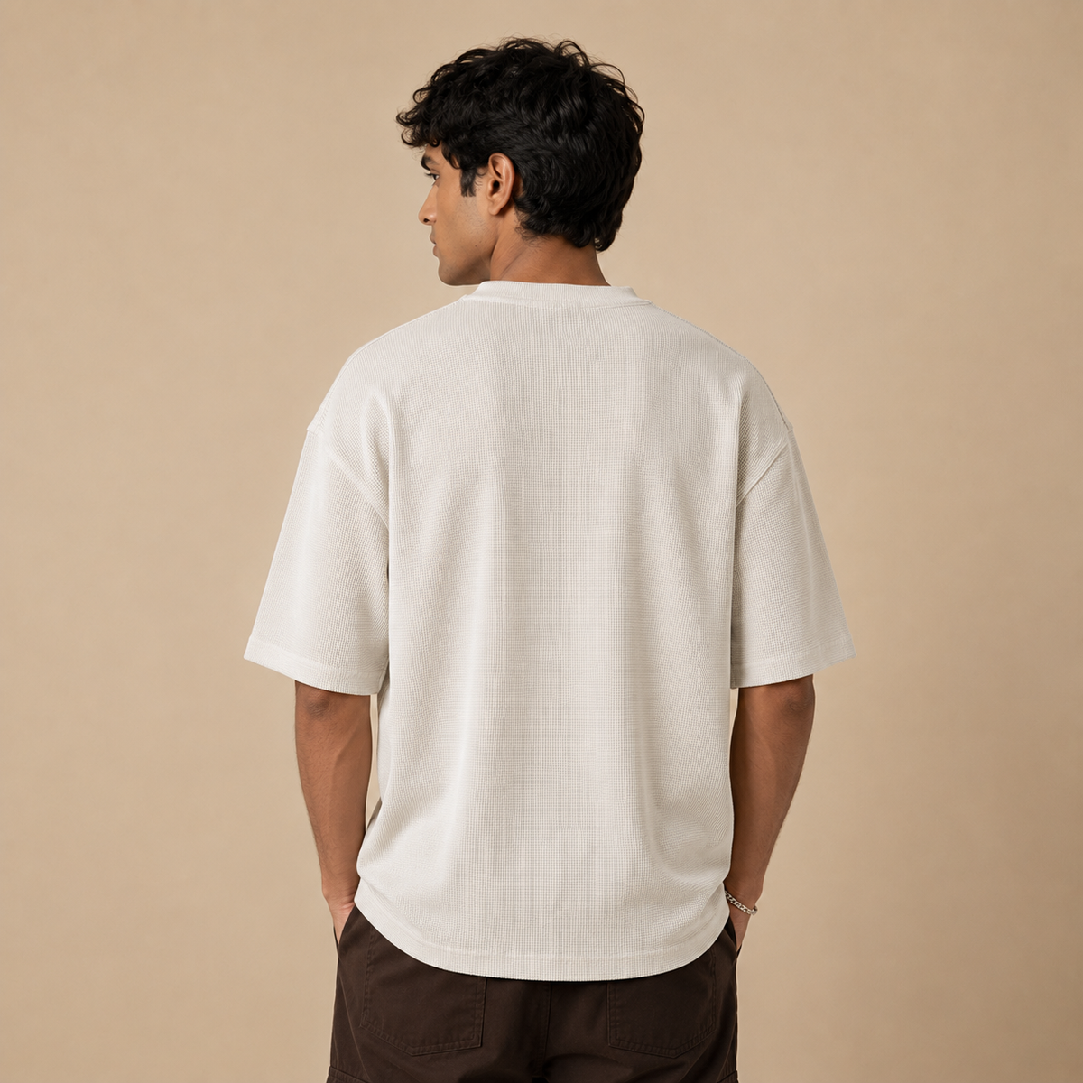 Waffle Tee — White